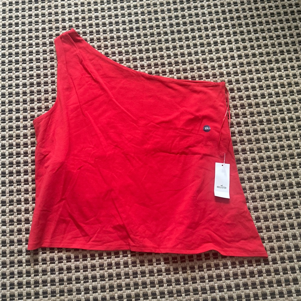 Hollister Bright Red Off-Shoulder Top NWT XXL